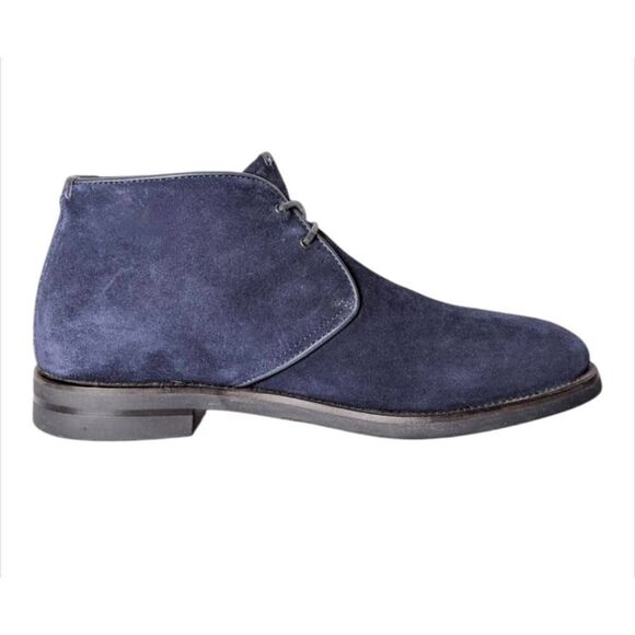 AQUATALIA Carlos Navy Blue Suede Lace-Up Chukka Boot Size 10.5M - Picture 7 of 9